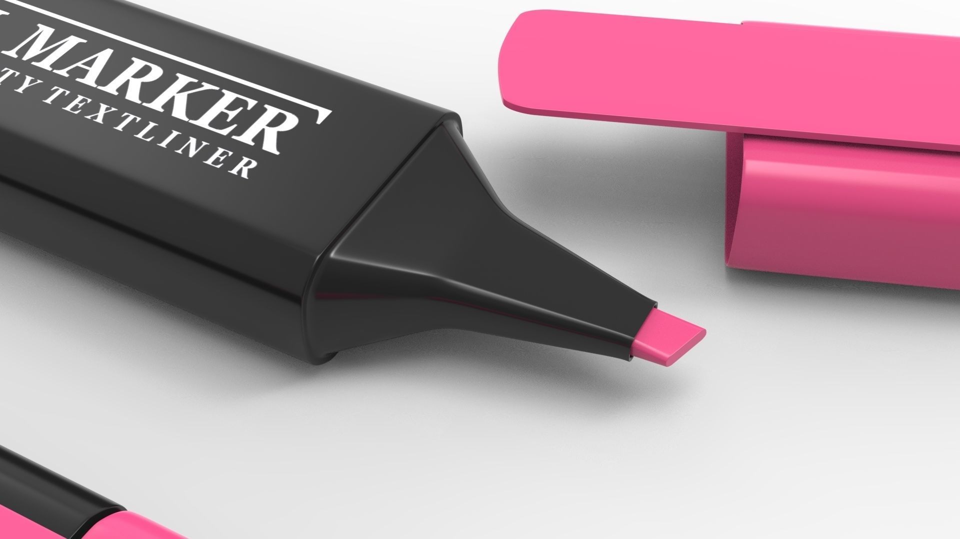 MARKER PINK 3D model_7