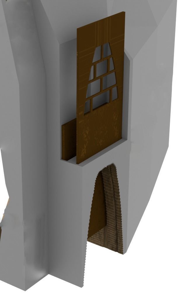 Rancor Keeper Door 1-6 scale Hottoys 3D print model_7