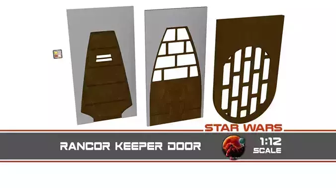 Rancor Keeper Door 1-12 scale Blackseries 3D print model