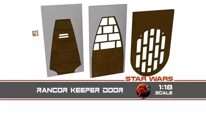 Rancor Keeper Door 1-18 scale Kenner Hasbro 3D print model