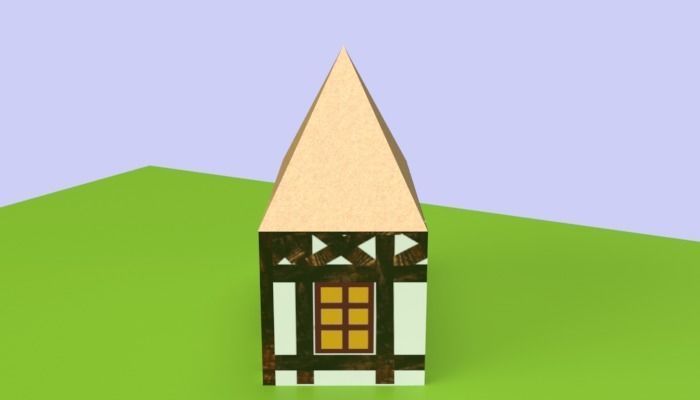 Historical Half-Timbered Farmhouse 3D model_7
