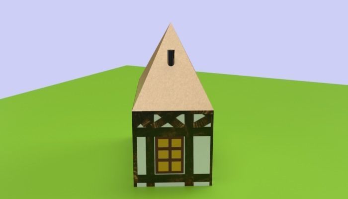 Historical Half-Timbered Farmhouse 3D model_3