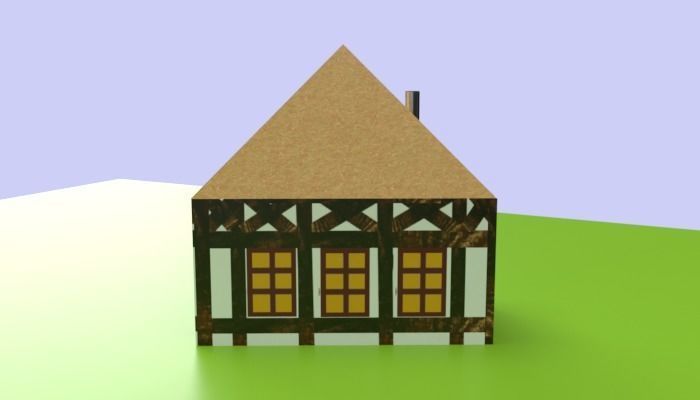 Historical Half-Timbered Farmhouse 3D model_5
