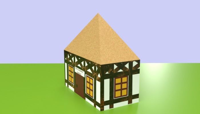 Historical Half-Timbered Farmhouse 3D model_8