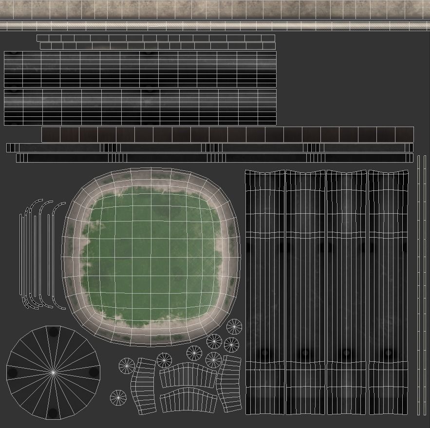 Vintage Bar Stool Game Ready Low-poly 3D model_6