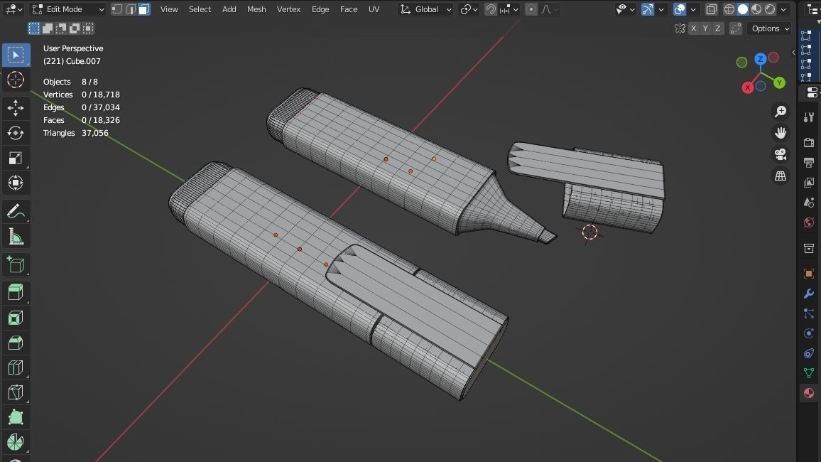 MARKER GREEN 3D model_1