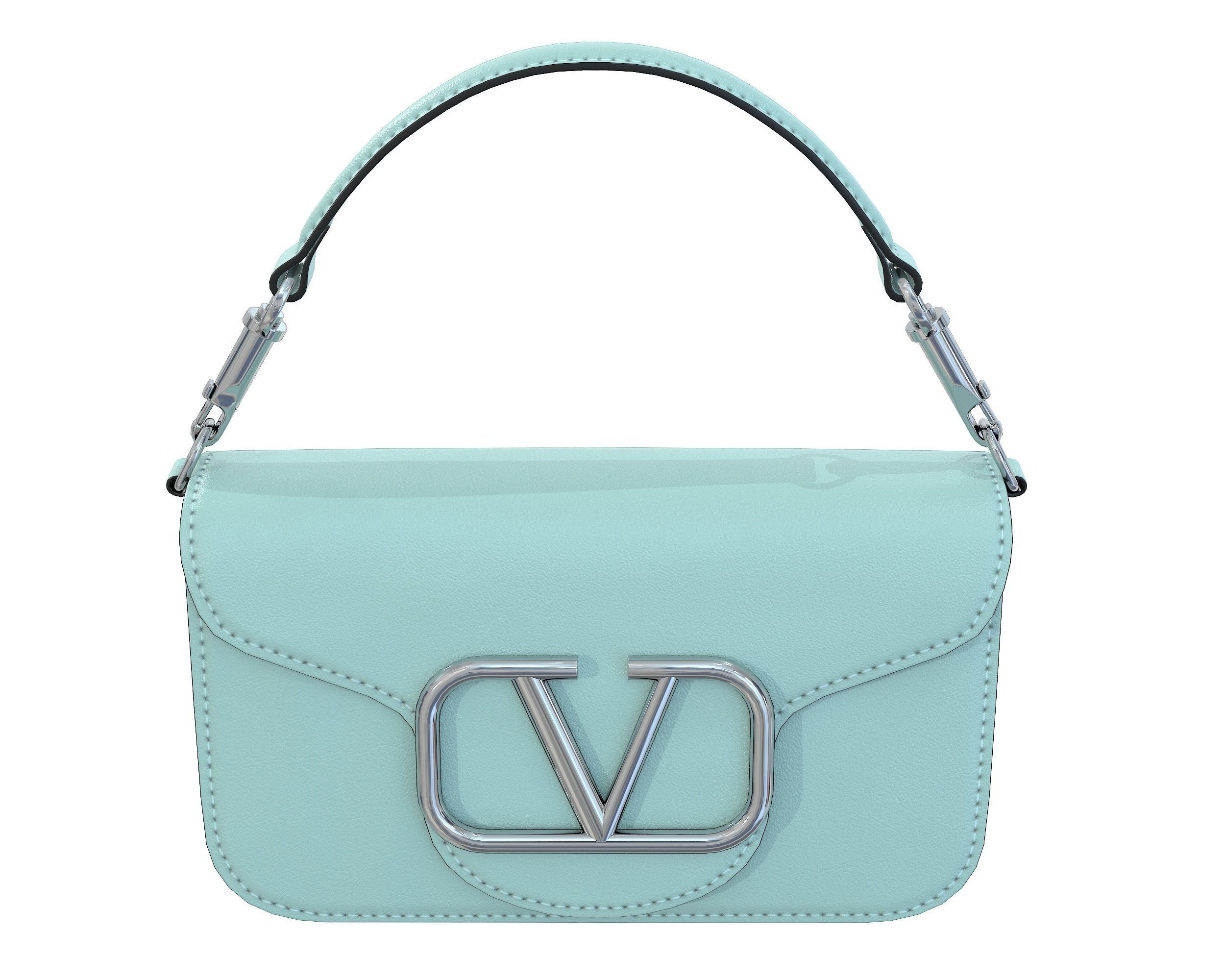 Valentino Garavani Loco Small Shoulder Bag Blue Low-poly 3D model_6