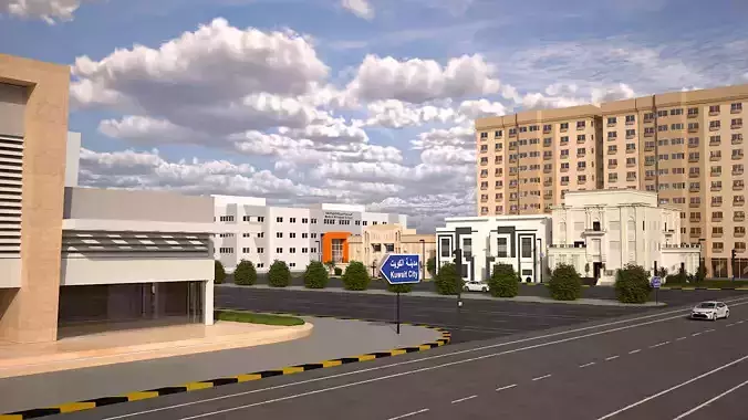 3D Kuwait area scene