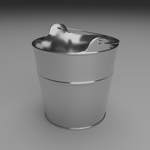 Bucket metal 3D model