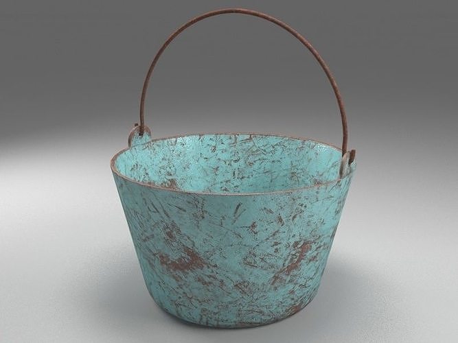 The Pan bucket with metal handles 3D model