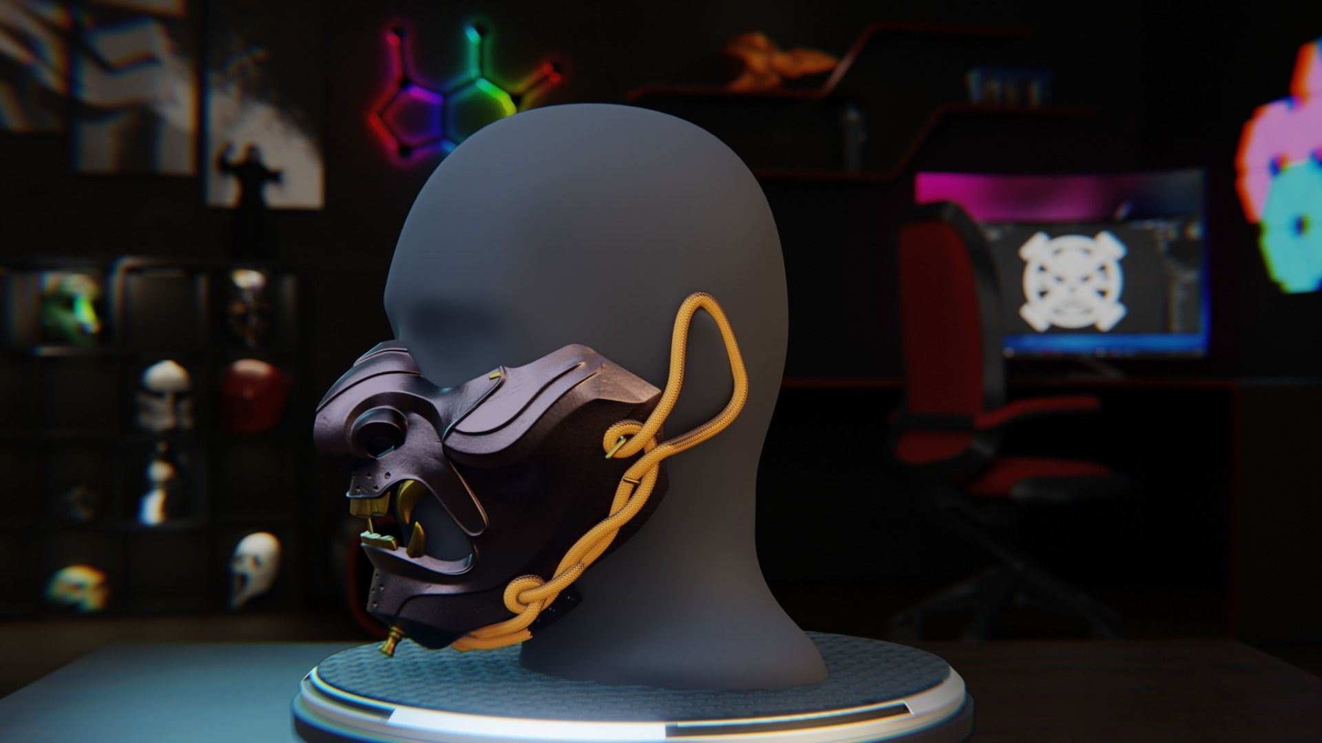 Mask from Ghost of Tsushima 3D print model_2