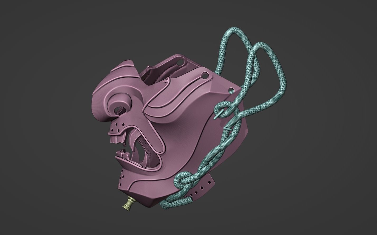 Mask from Ghost of Tsushima 3D print model_4