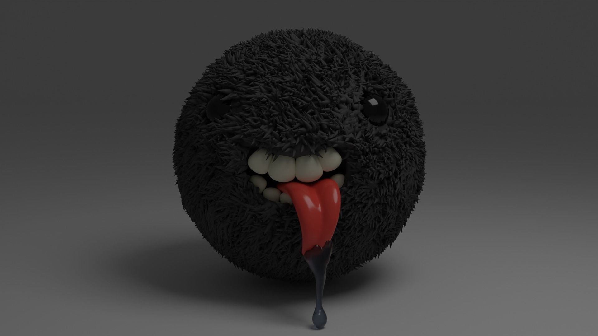 FurBall 3D print model egg with tongue 3D print model_4