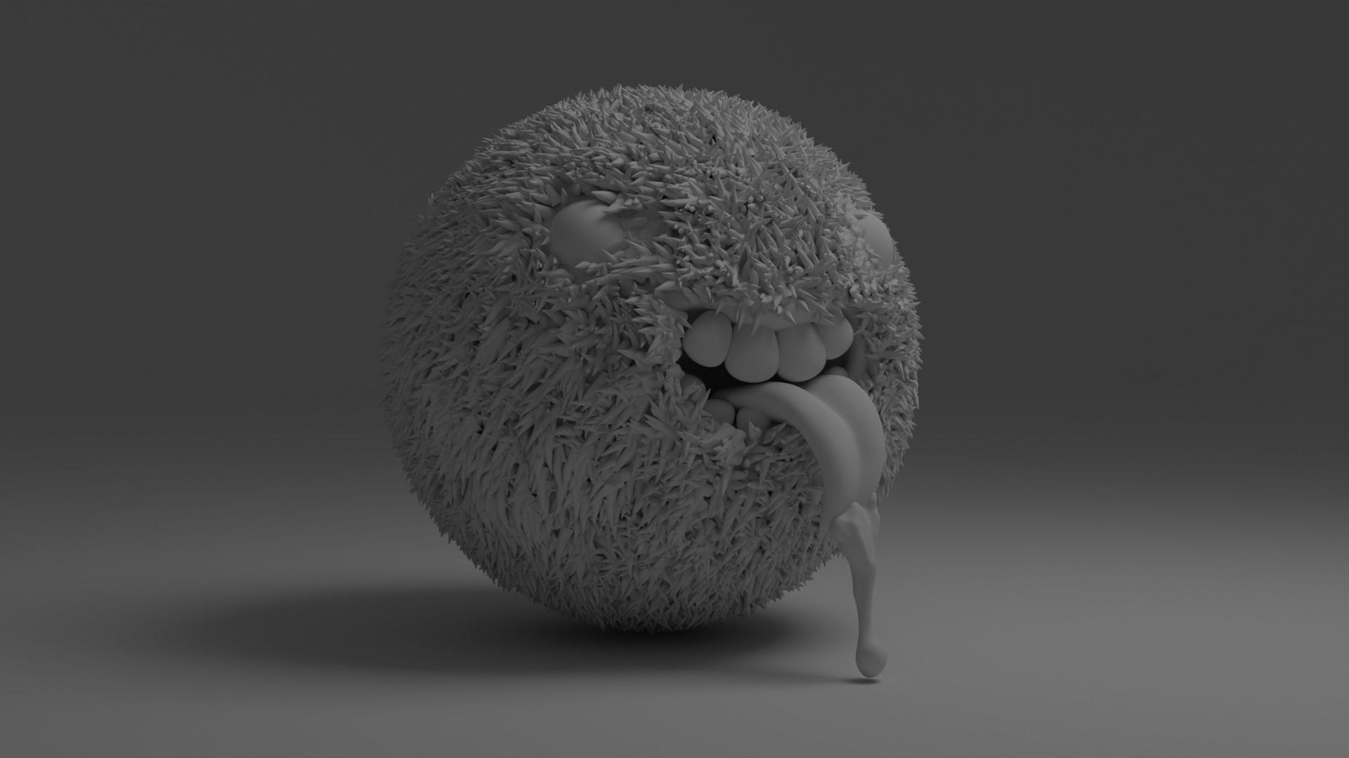 FurBall 3D print model egg with tongue 3D print model_1