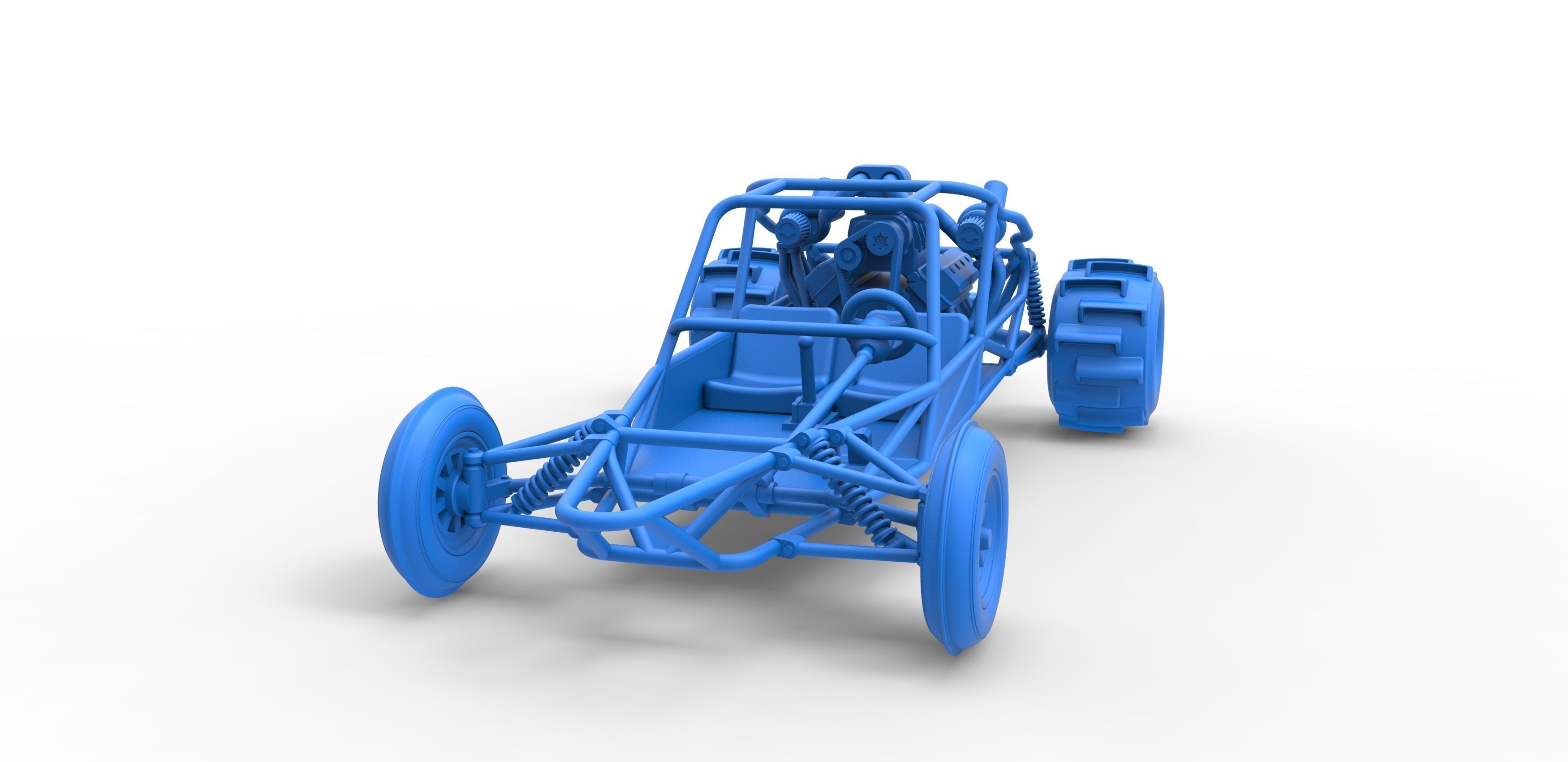 Sand drag Rail buggy Scale 1 to 25 3D print model_19