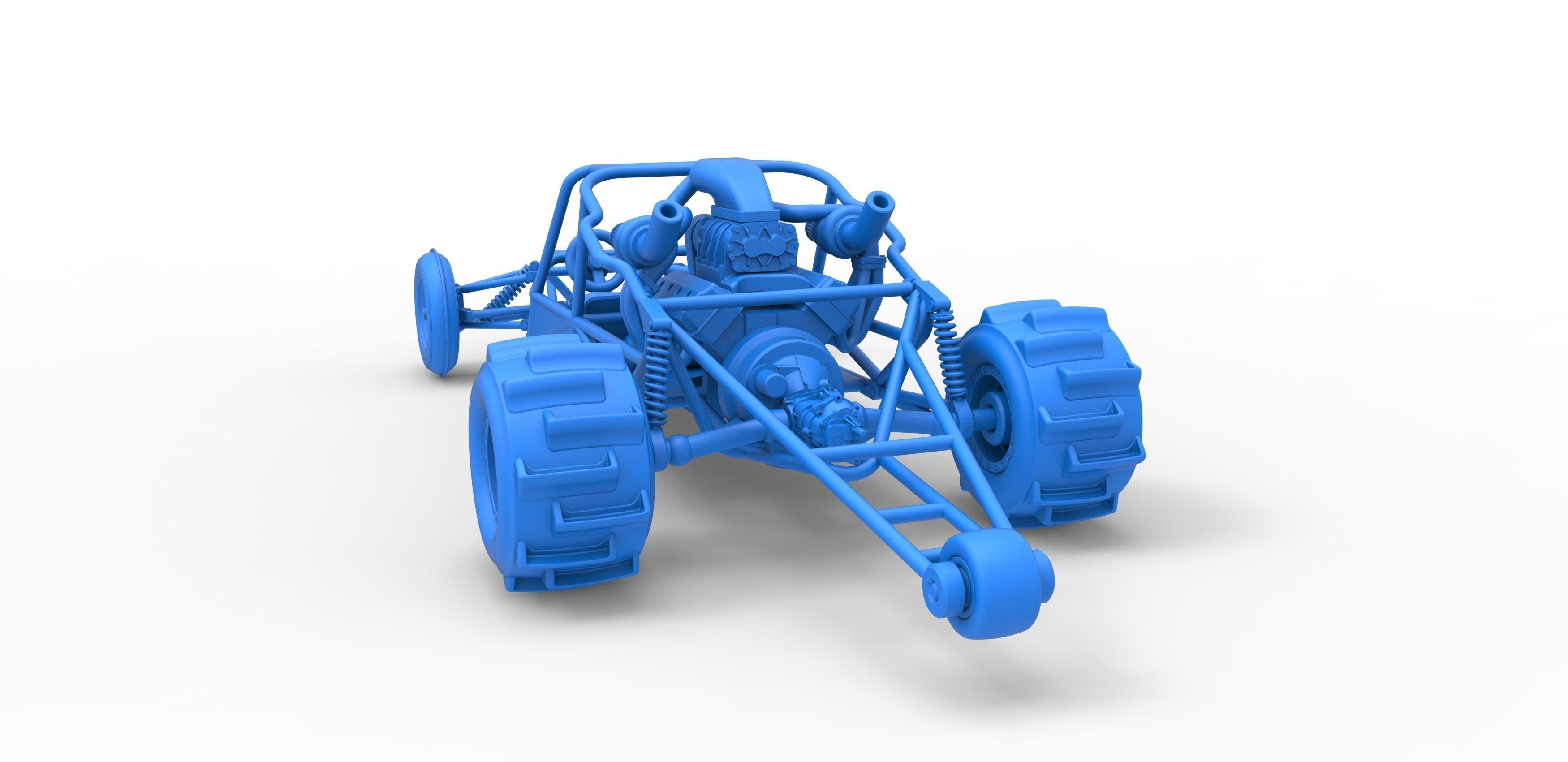 Sand drag Rail buggy Scale 1 to 25 3D print model_27