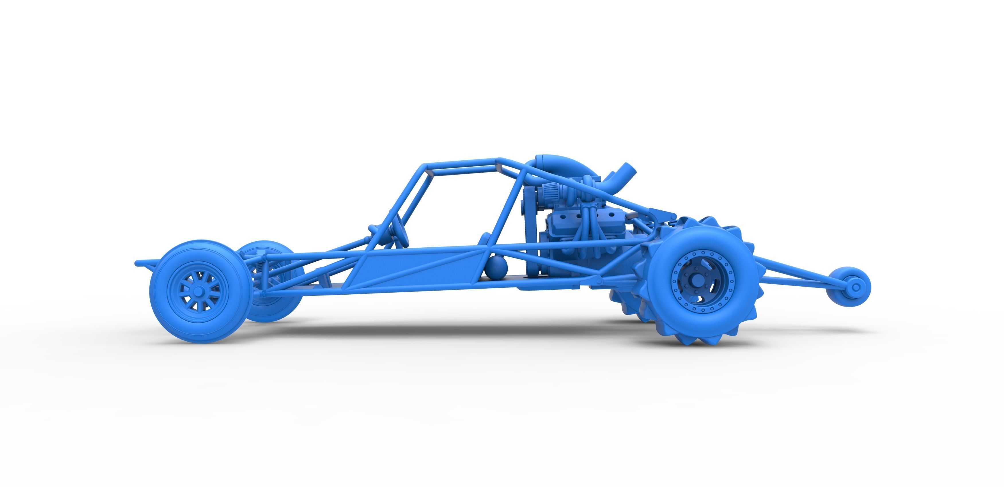 Sand drag Rail buggy Scale 1 to 25 3D print model_23