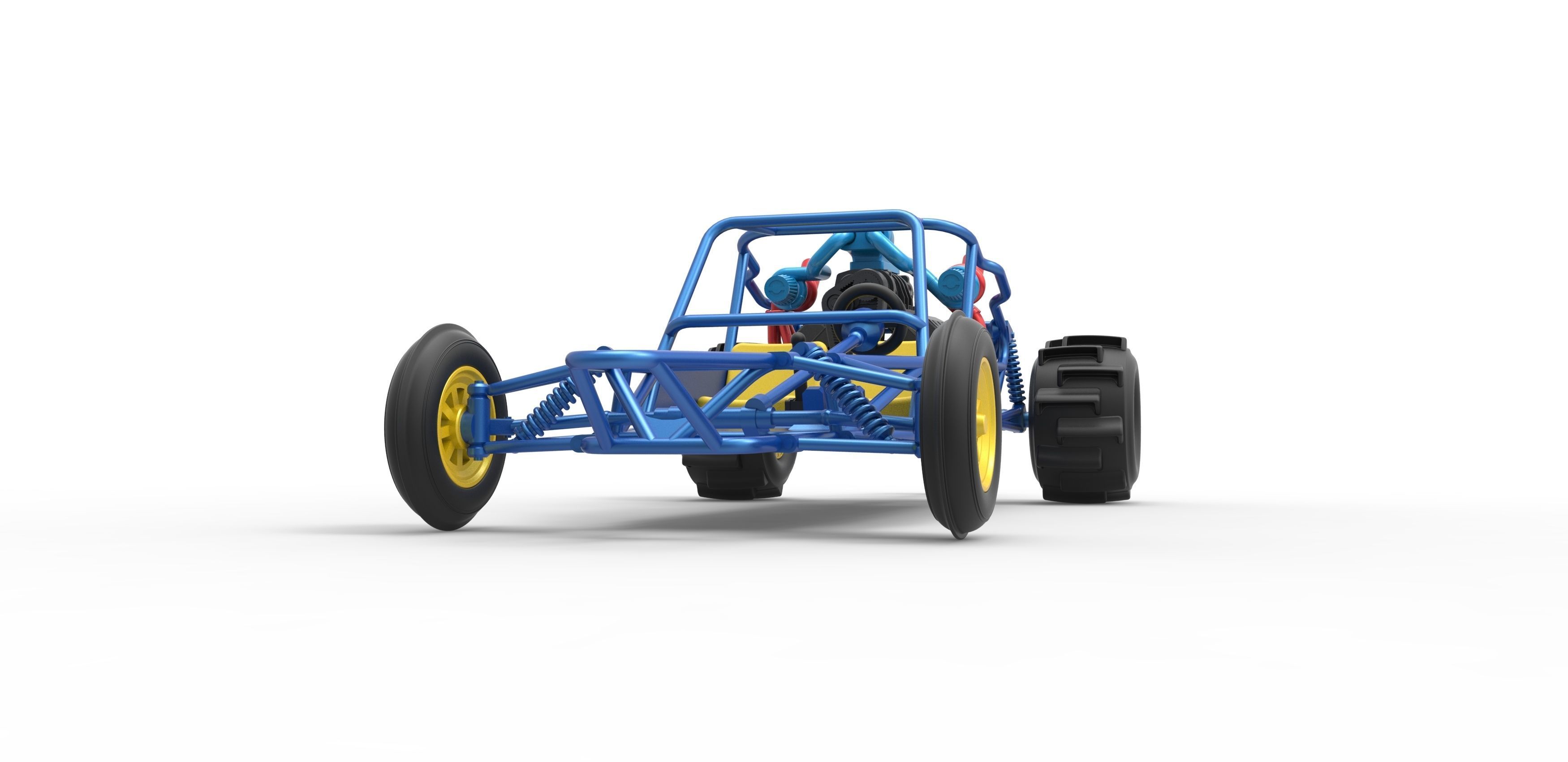 Sand drag Rail buggy Scale 1 to 25 3D print model_6