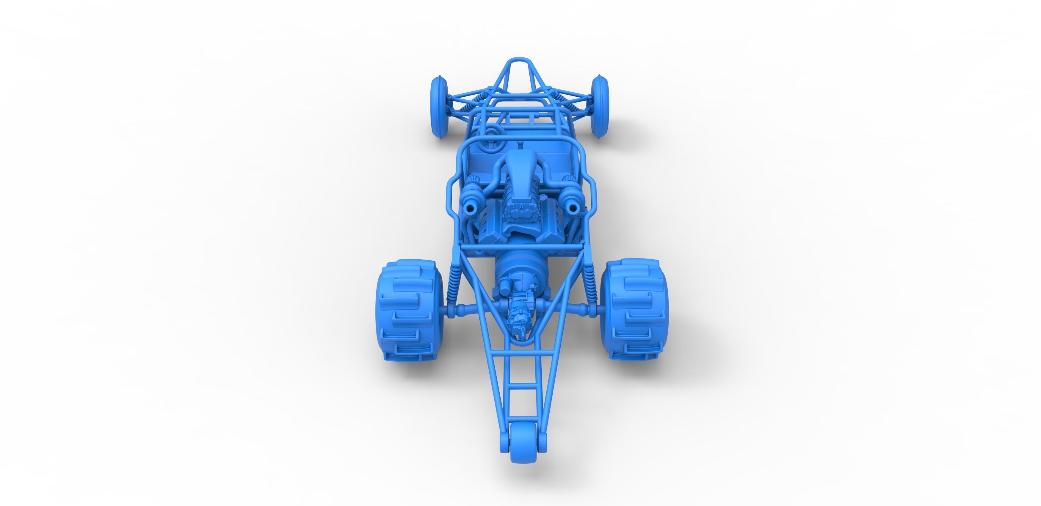 Sand drag Rail buggy Scale 1 to 25 3D print model_28