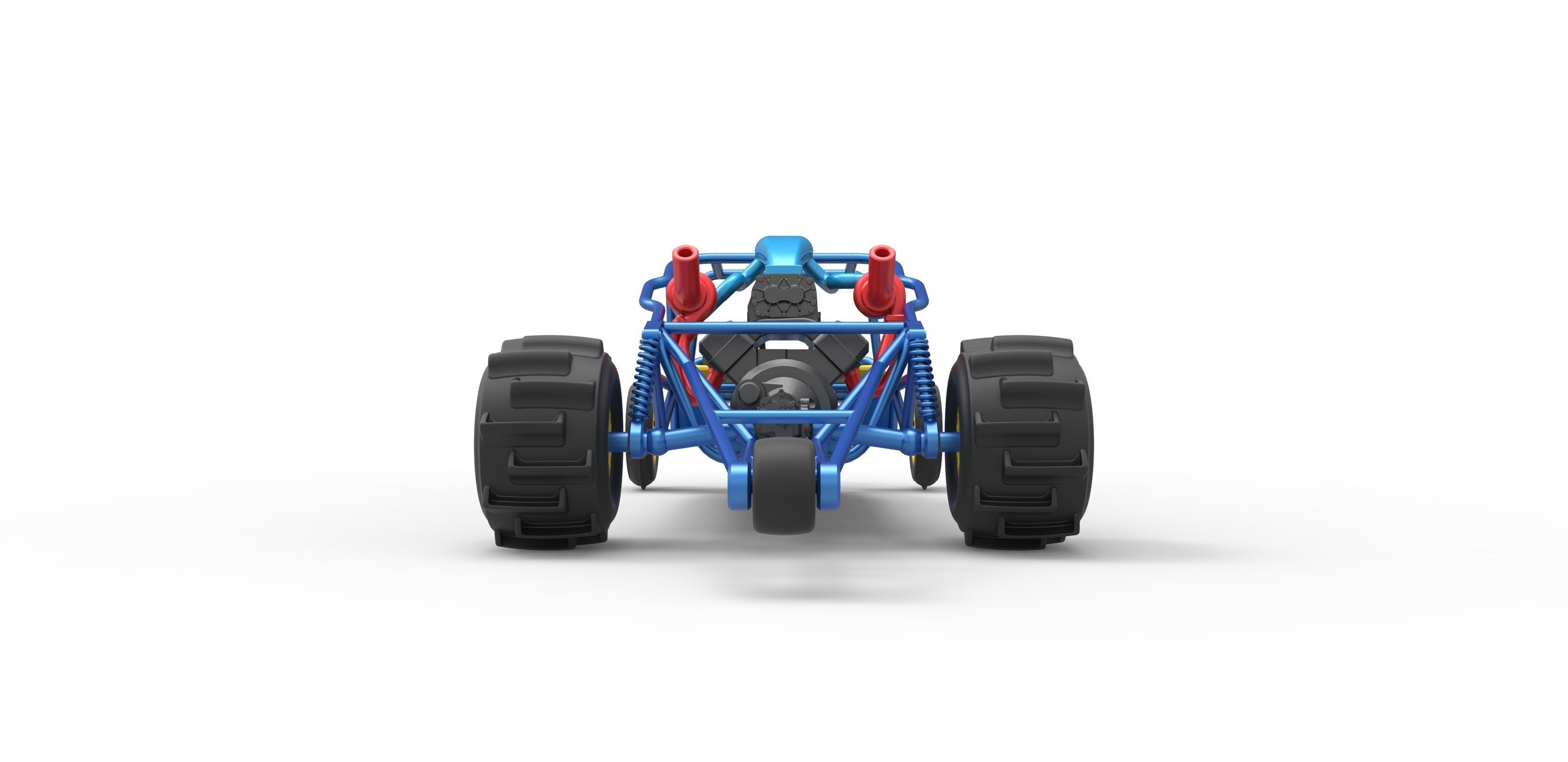 Sand drag Rail buggy Scale 1 to 25 3D print model_15