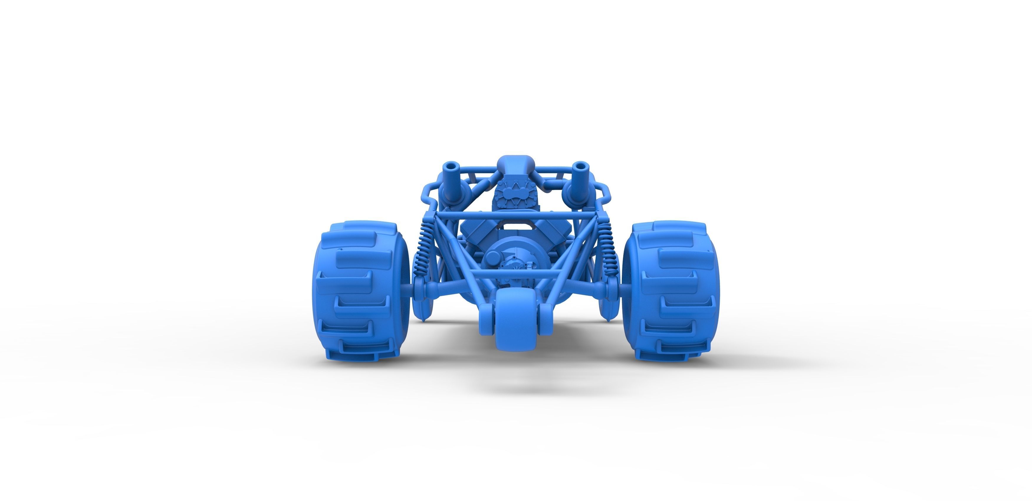 Sand drag Rail buggy Scale 1 to 25 3D print model_29