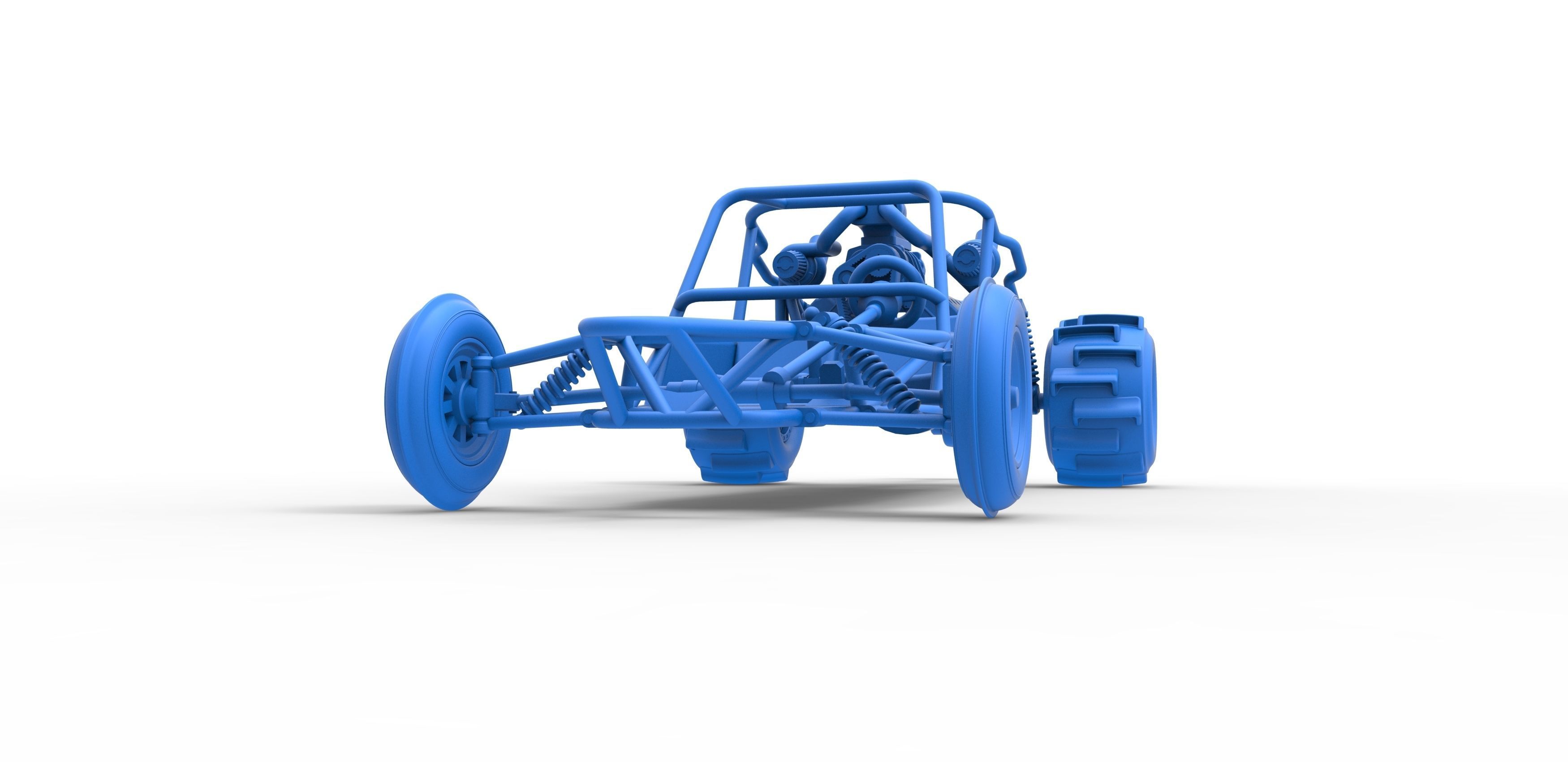 Sand drag Rail buggy Scale 1 to 25 3D print model_20
