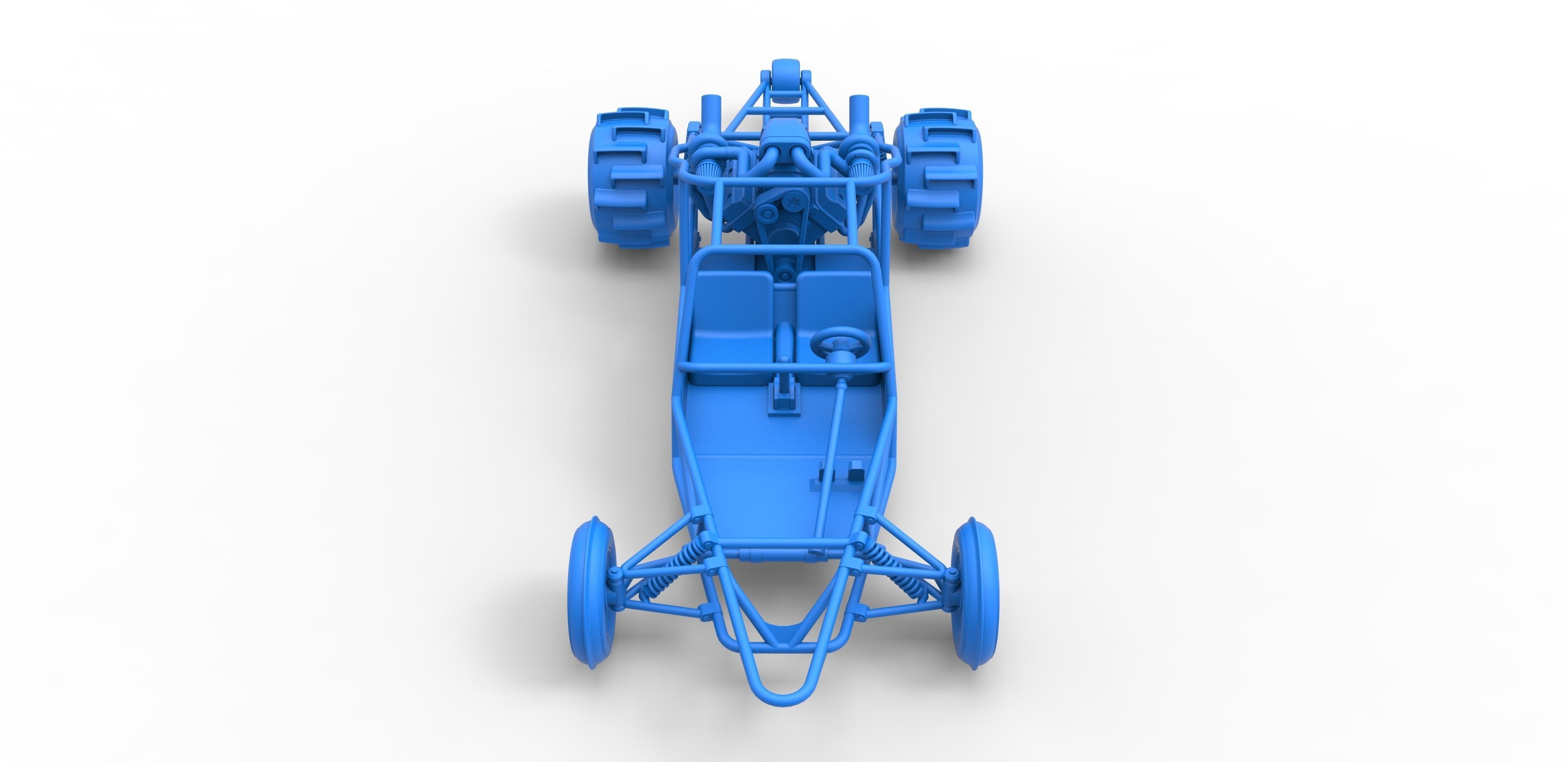 Sand drag Rail buggy Scale 1 to 25 3D print model_21