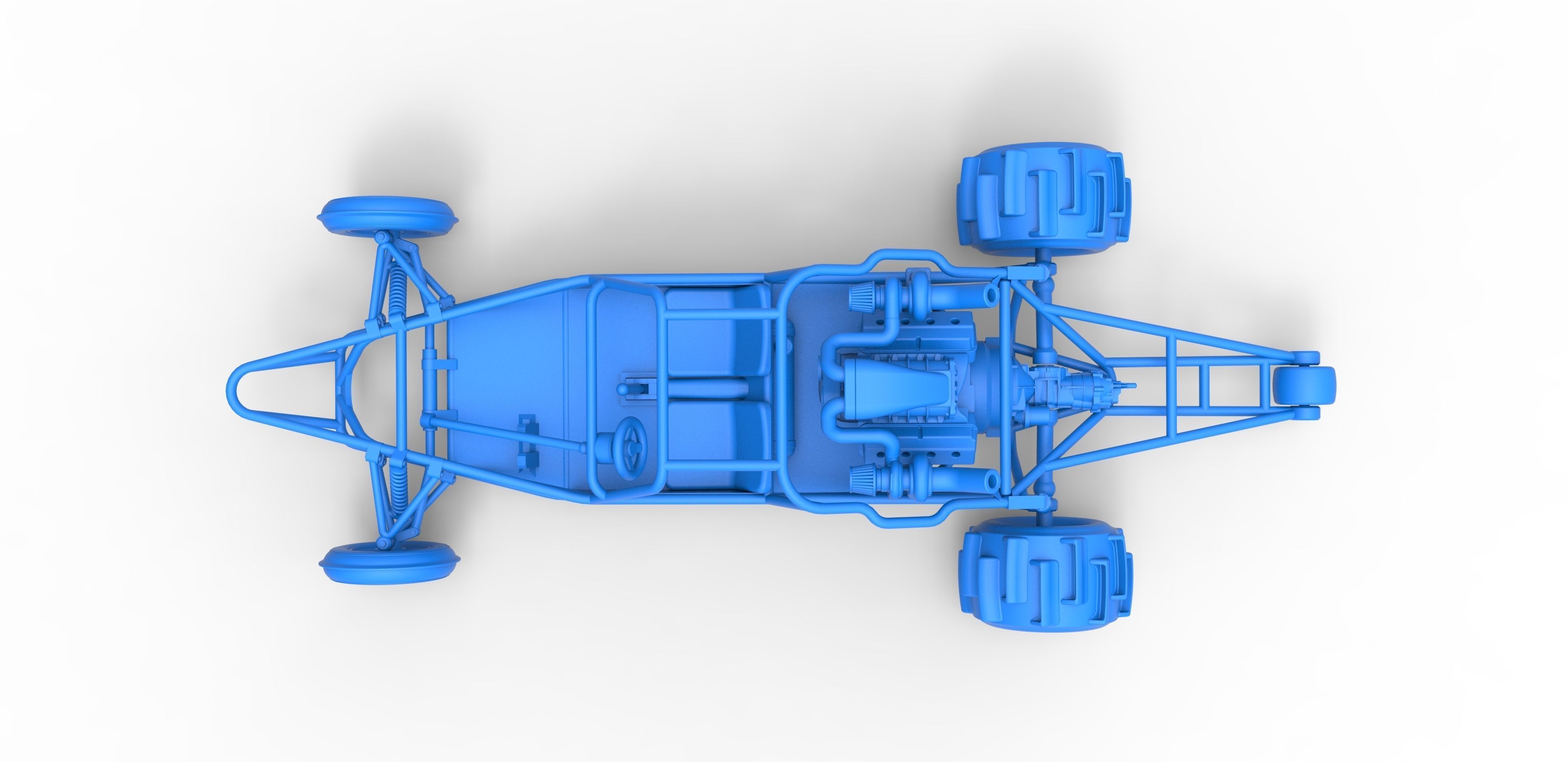 Sand drag Rail buggy Scale 1 to 25 3D print model_25