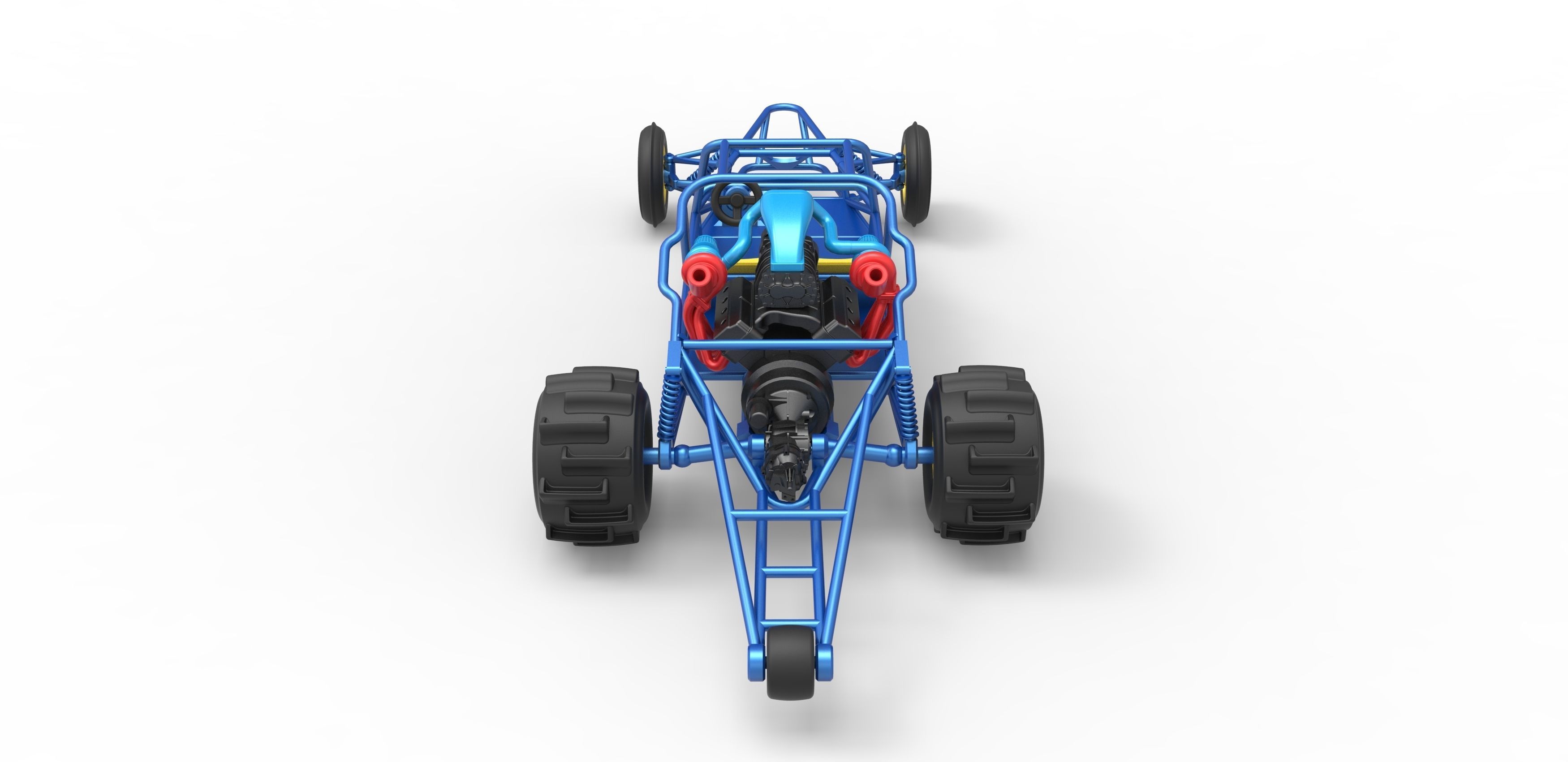 Sand drag Rail buggy Scale 1 to 25 3D print model_14