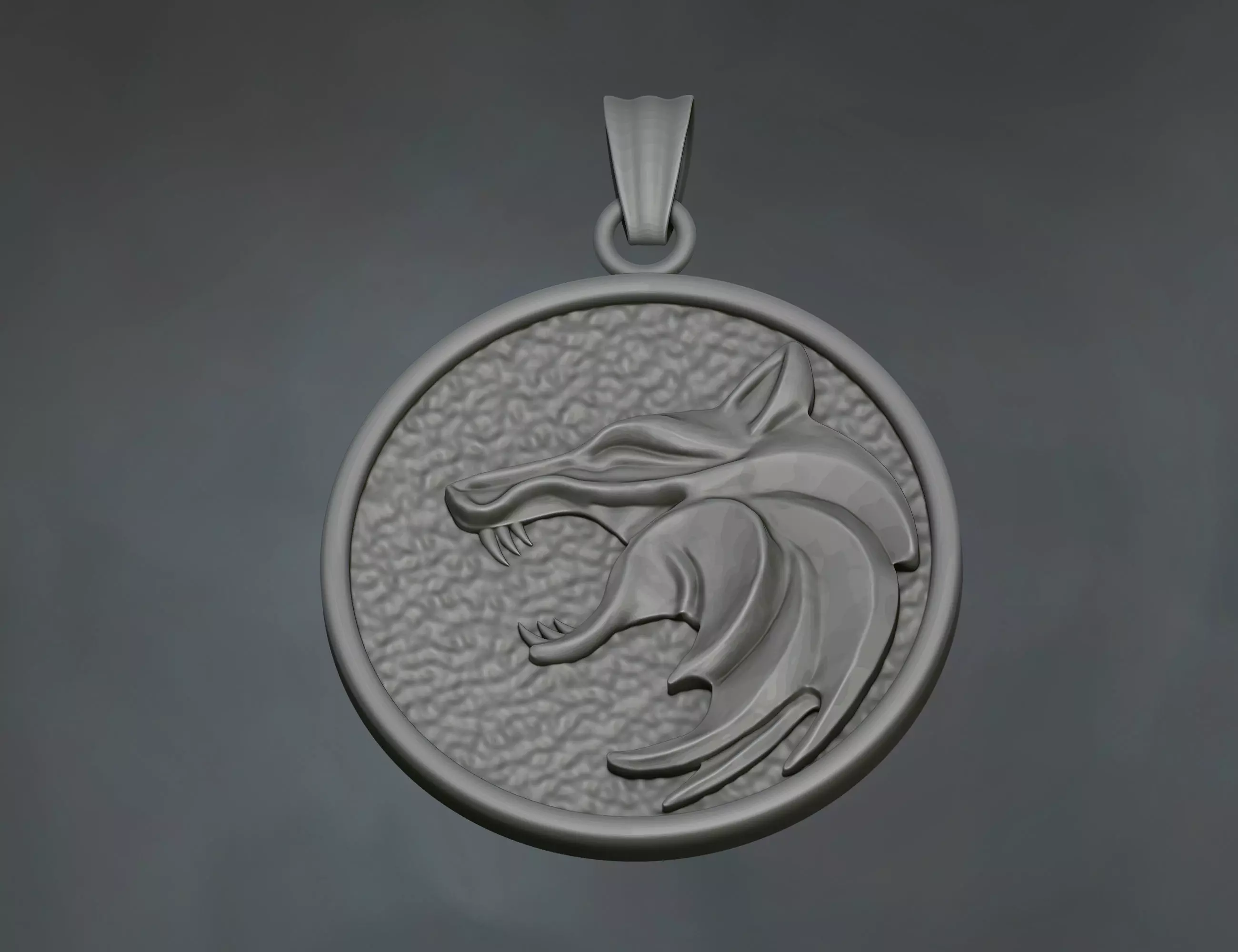 Wolf Pendant Jewelry Free 3D print model_0