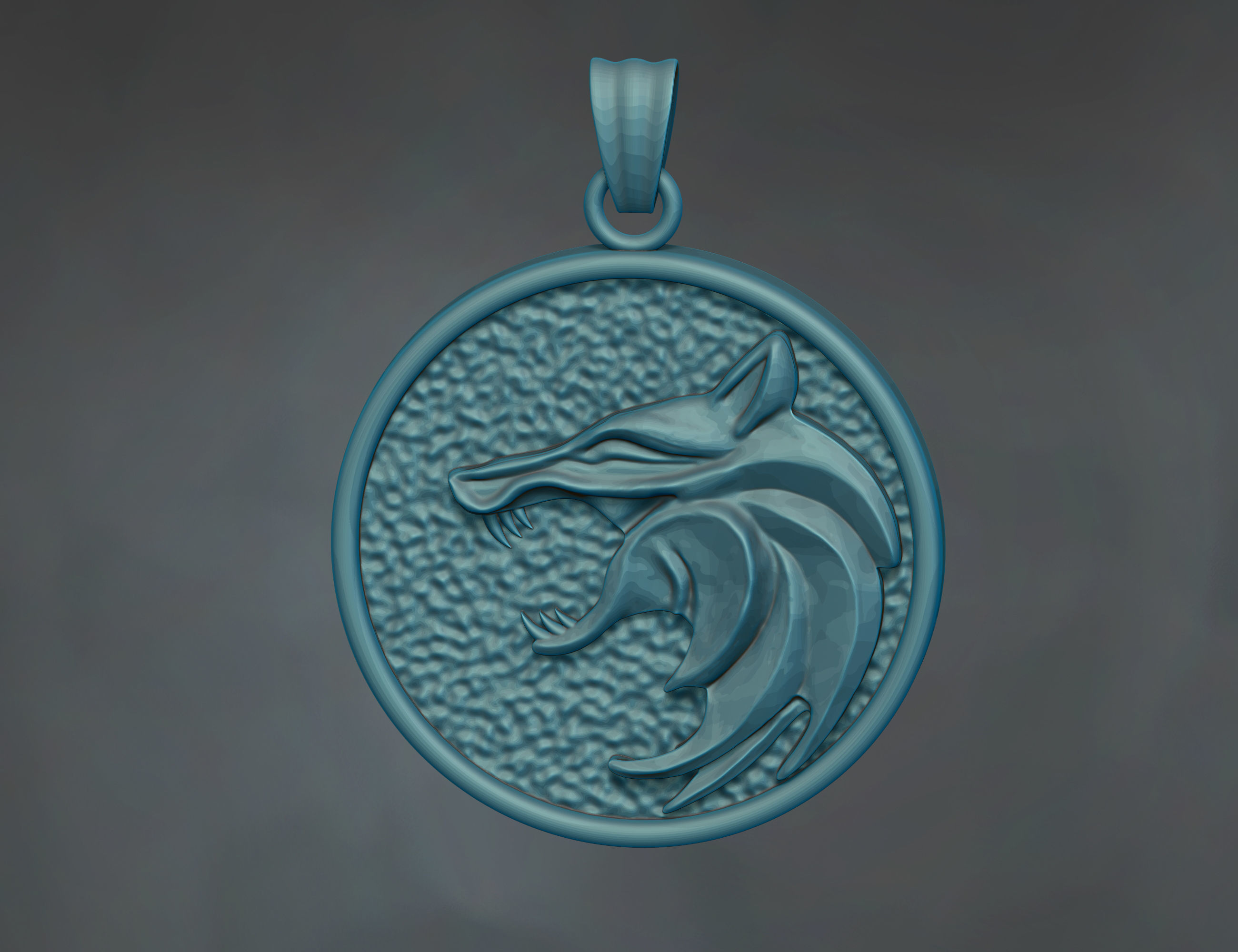 Wolf Pendant Jewelry Free 3D print model_5