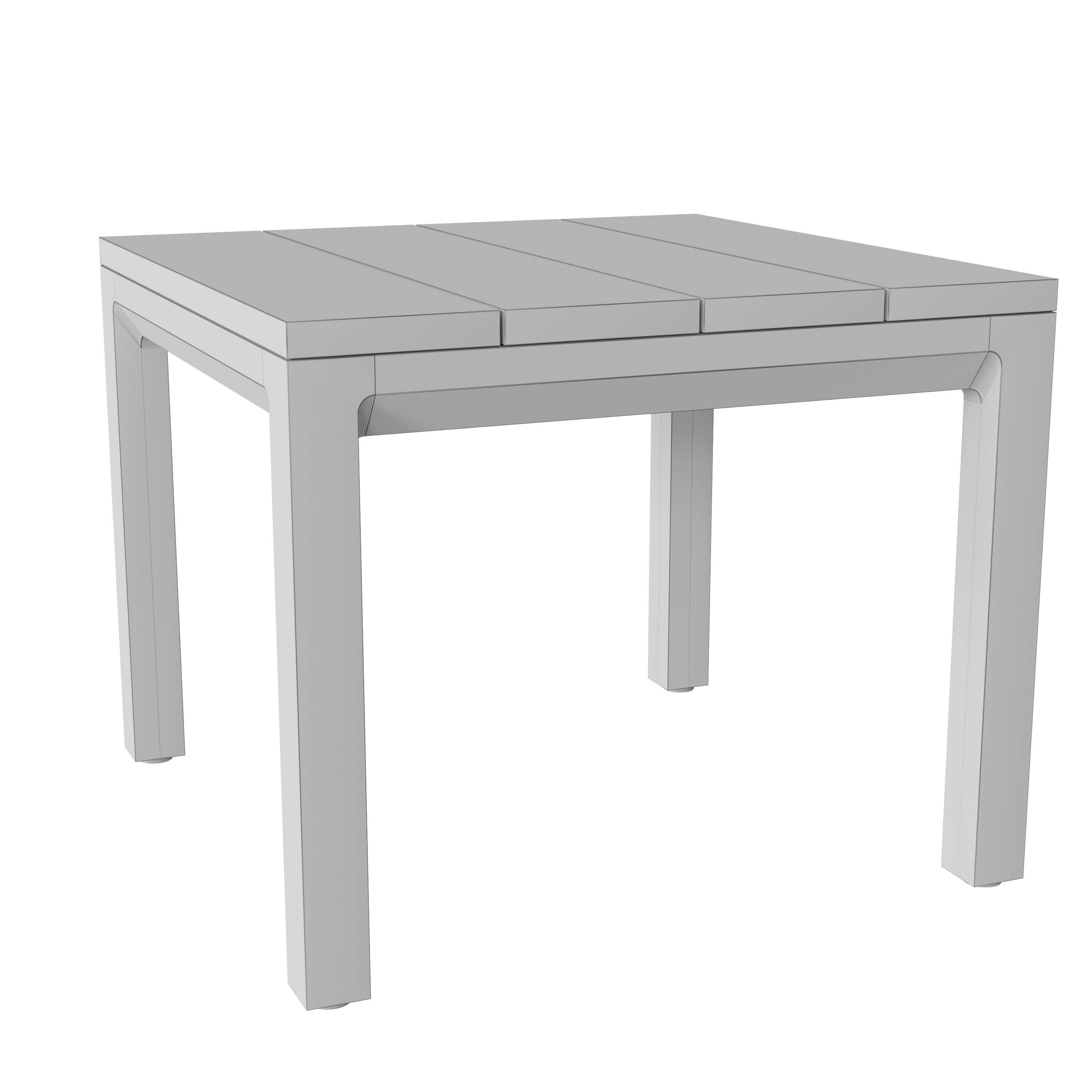 RHODES TEAK SIDE TABLE Restoration Hardware 3D model_4