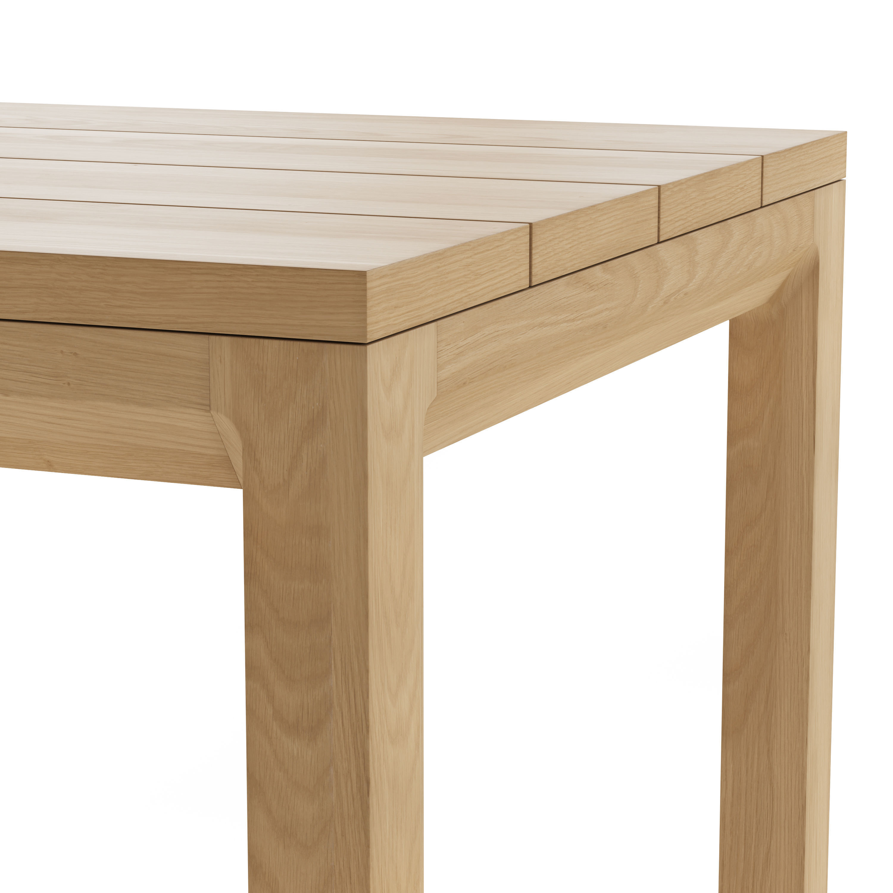 RHODES TEAK SIDE TABLE Restoration Hardware 3D model_2