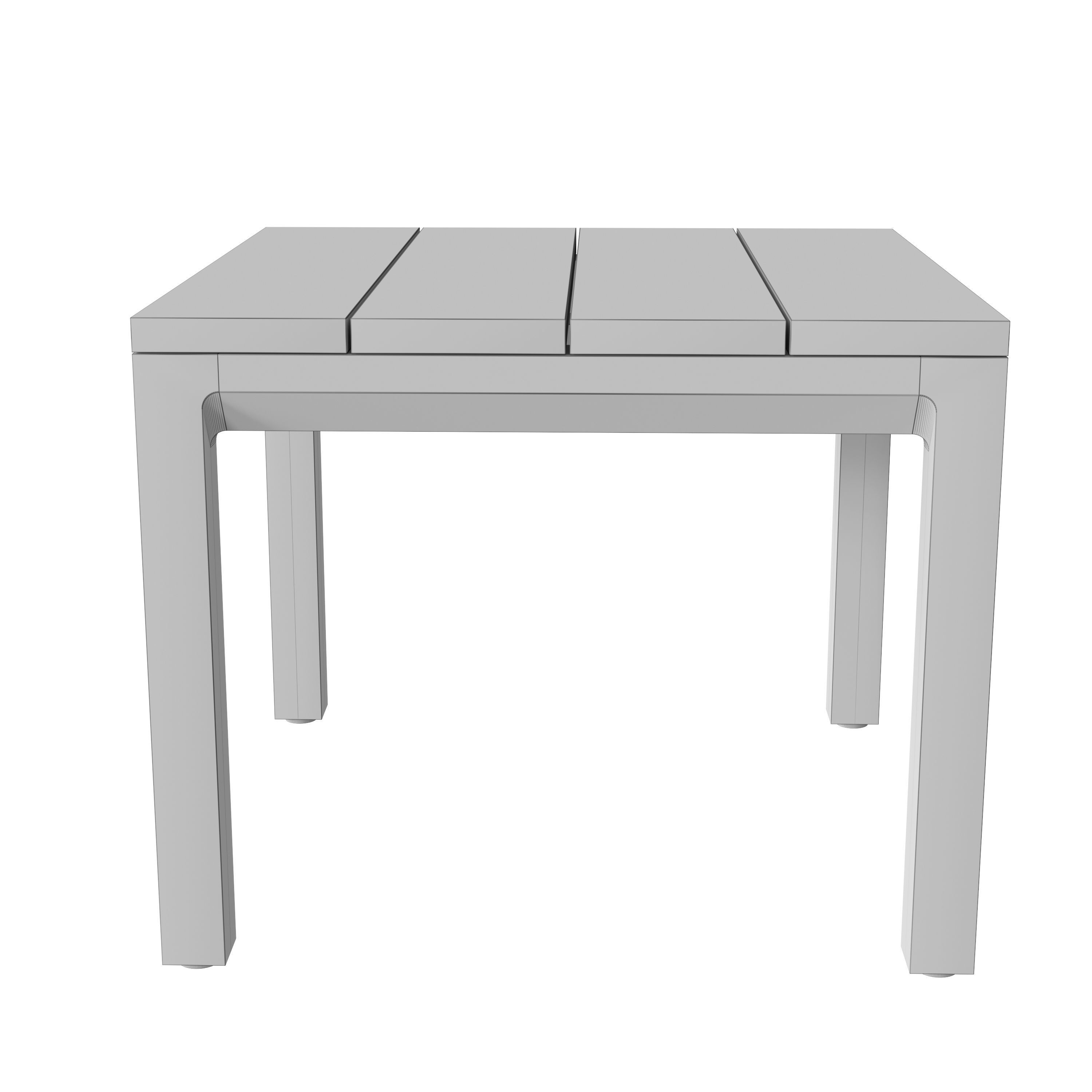 RHODES TEAK SIDE TABLE Restoration Hardware 3D model_5