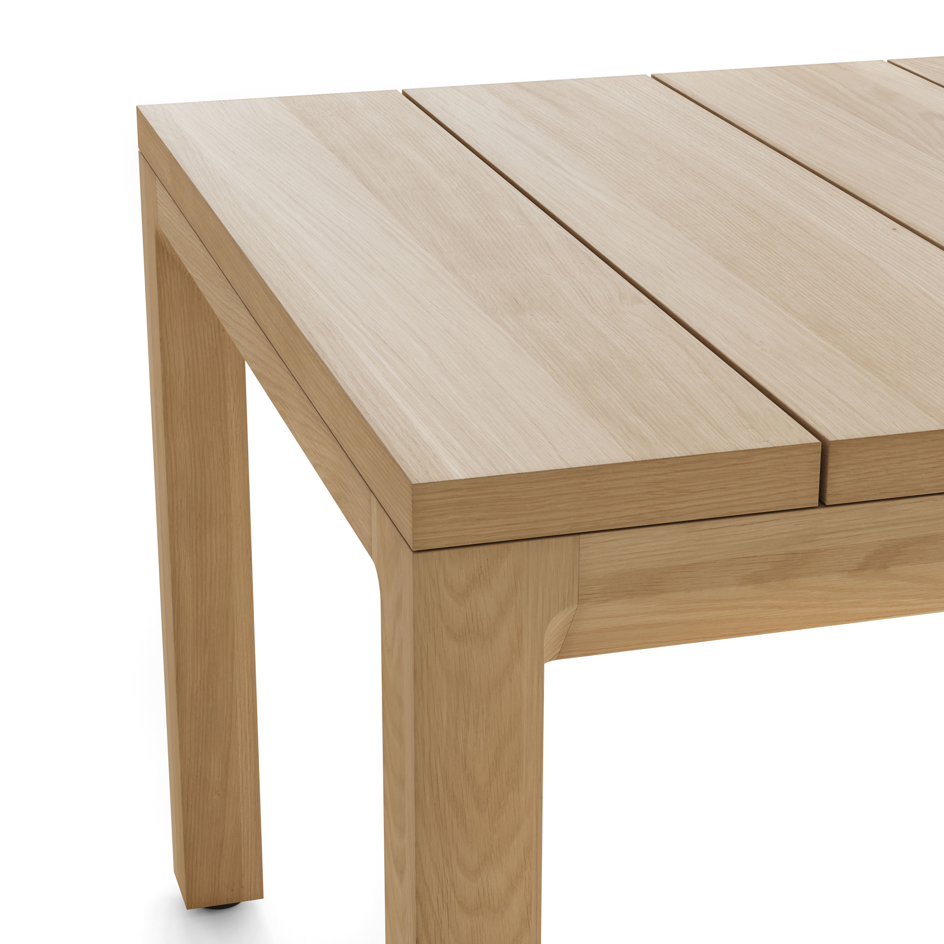 RHODES TEAK SIDE TABLE Restoration Hardware 3D model_3