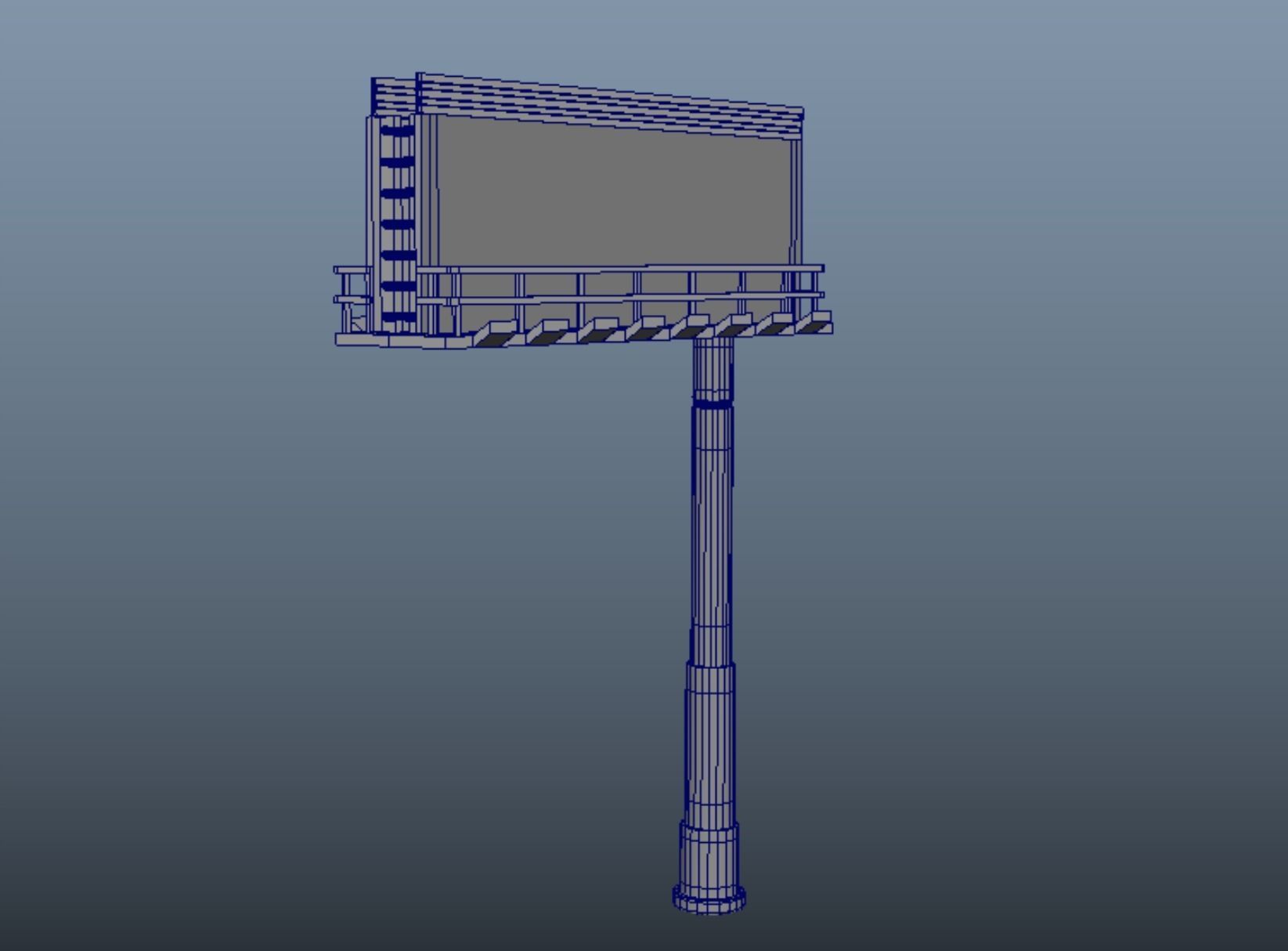 Supersite pizza on pole 3D model_2