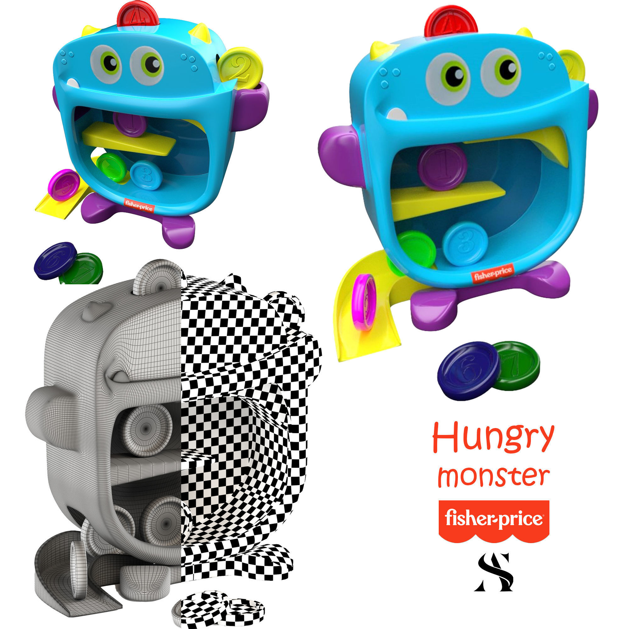 kids toys pack - fisher price 3D model_5