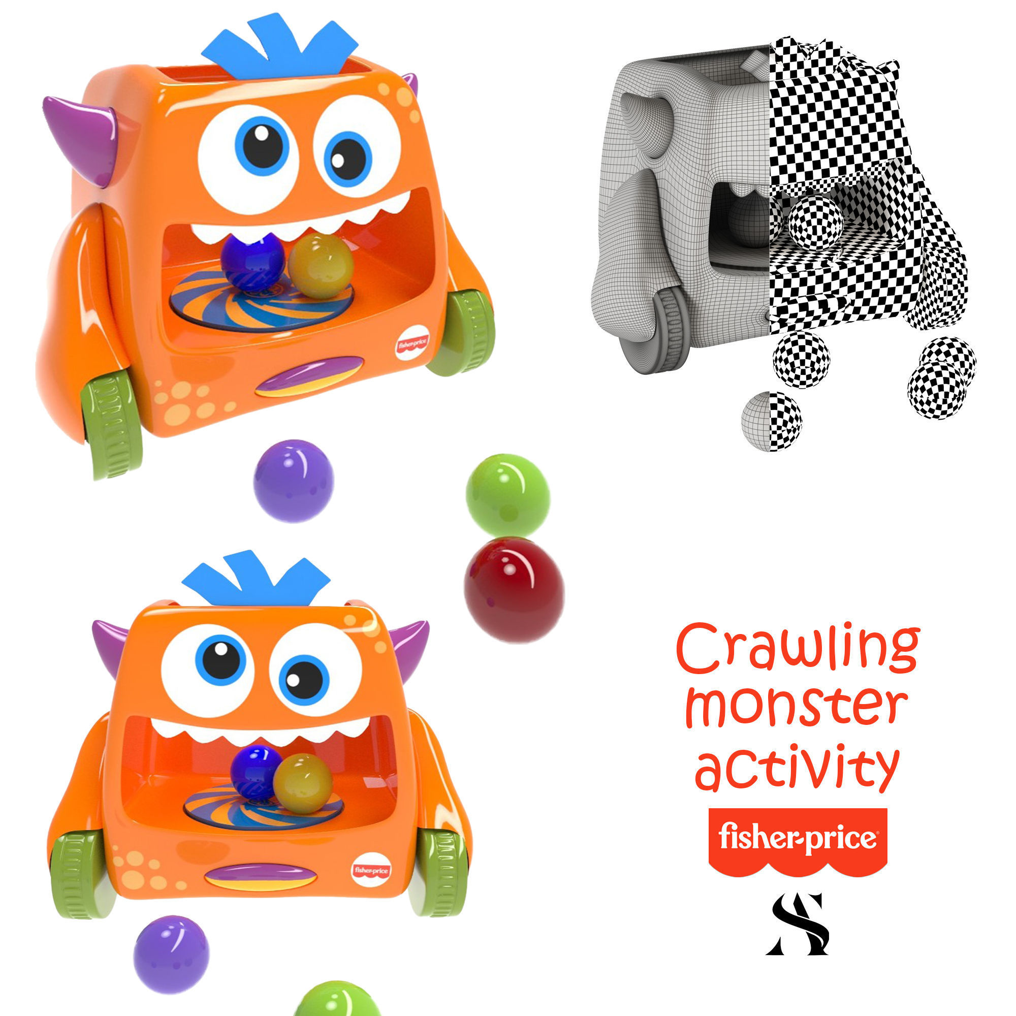 kids toys pack - fisher price 3D model_2