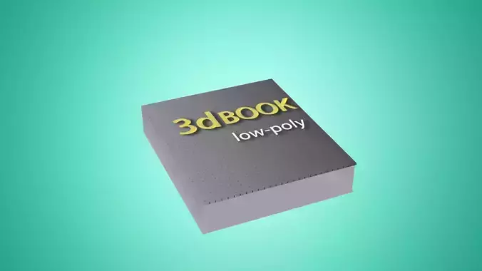 3d book model lowpoly low pay
