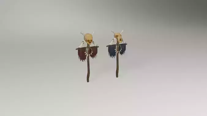 Tribal totems Low-poly 3D model