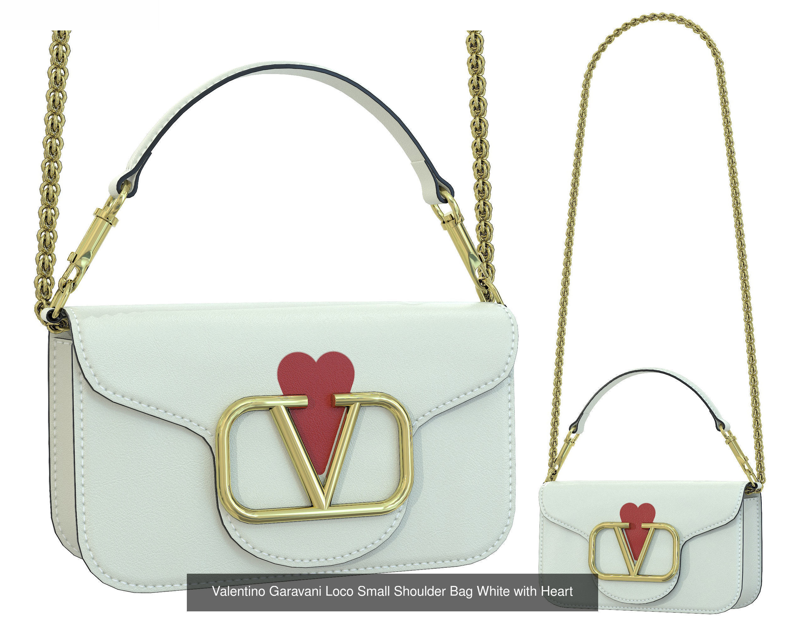 Valentino Garavani Loco Small Shoulder Bag 3D Model Collection_7