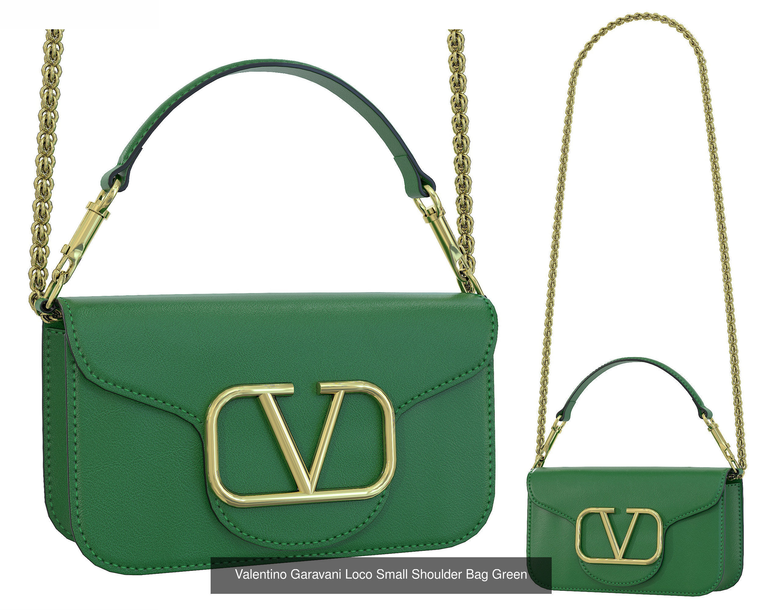 Valentino Garavani Loco Small Shoulder Bag 3D Model Collection_5