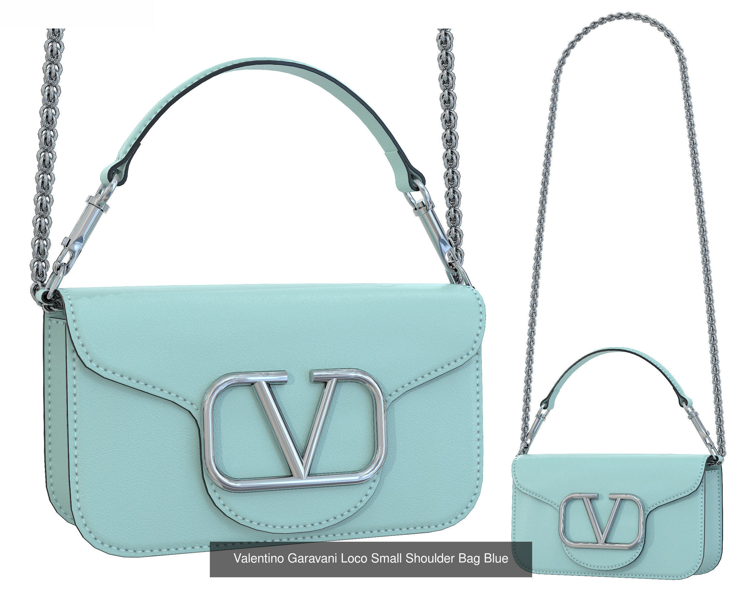 Valentino Garavani Loco Small Shoulder Bag 3D Model Collection_4