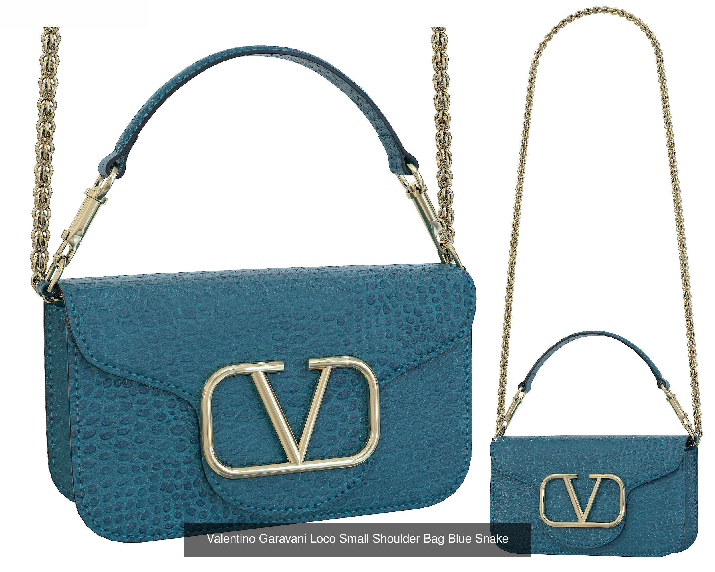 Valentino Garavani Loco Small Shoulder Bag 3D Model Collection_8