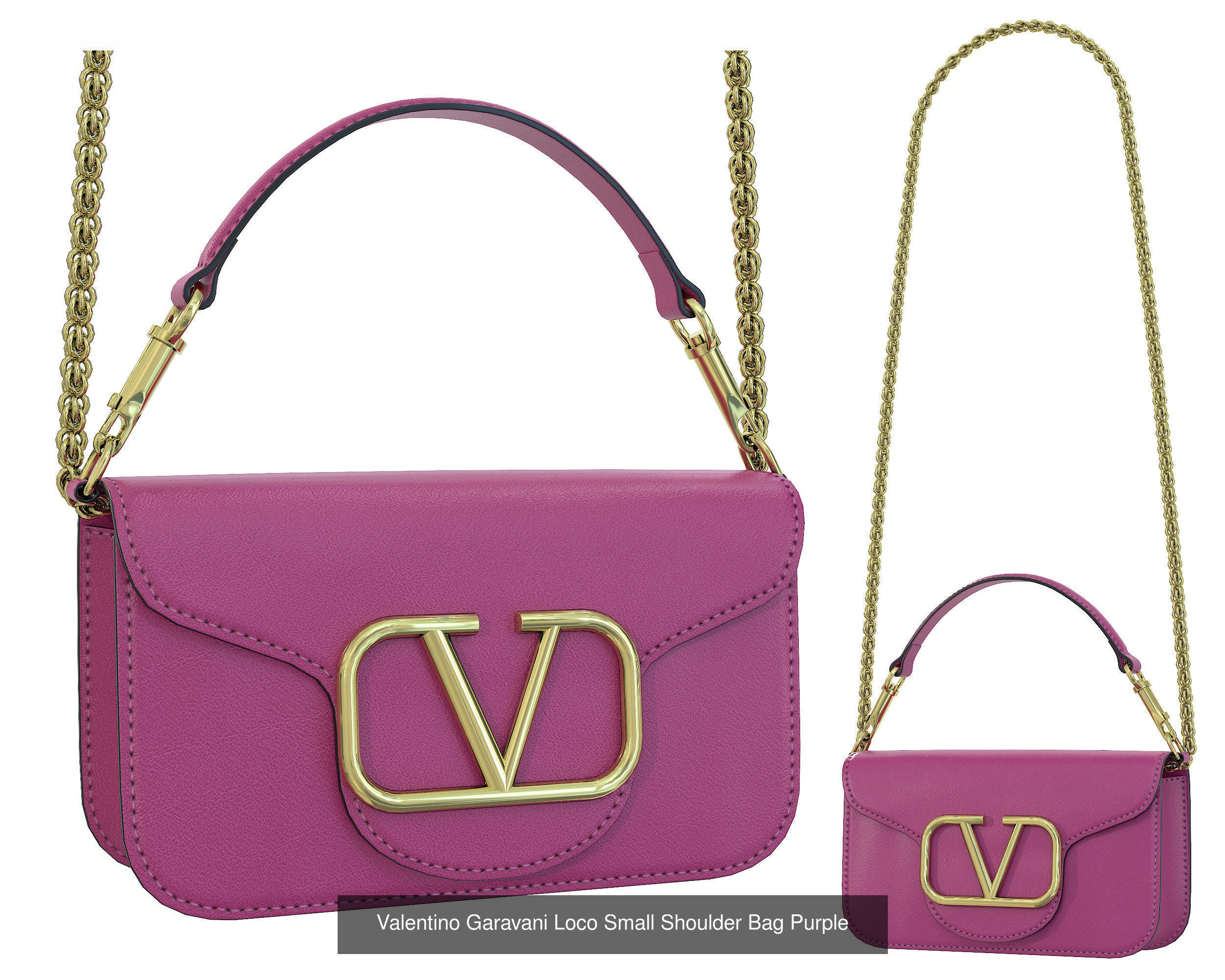 Valentino Garavani Loco Small Shoulder Bag 3D Model Collection_6