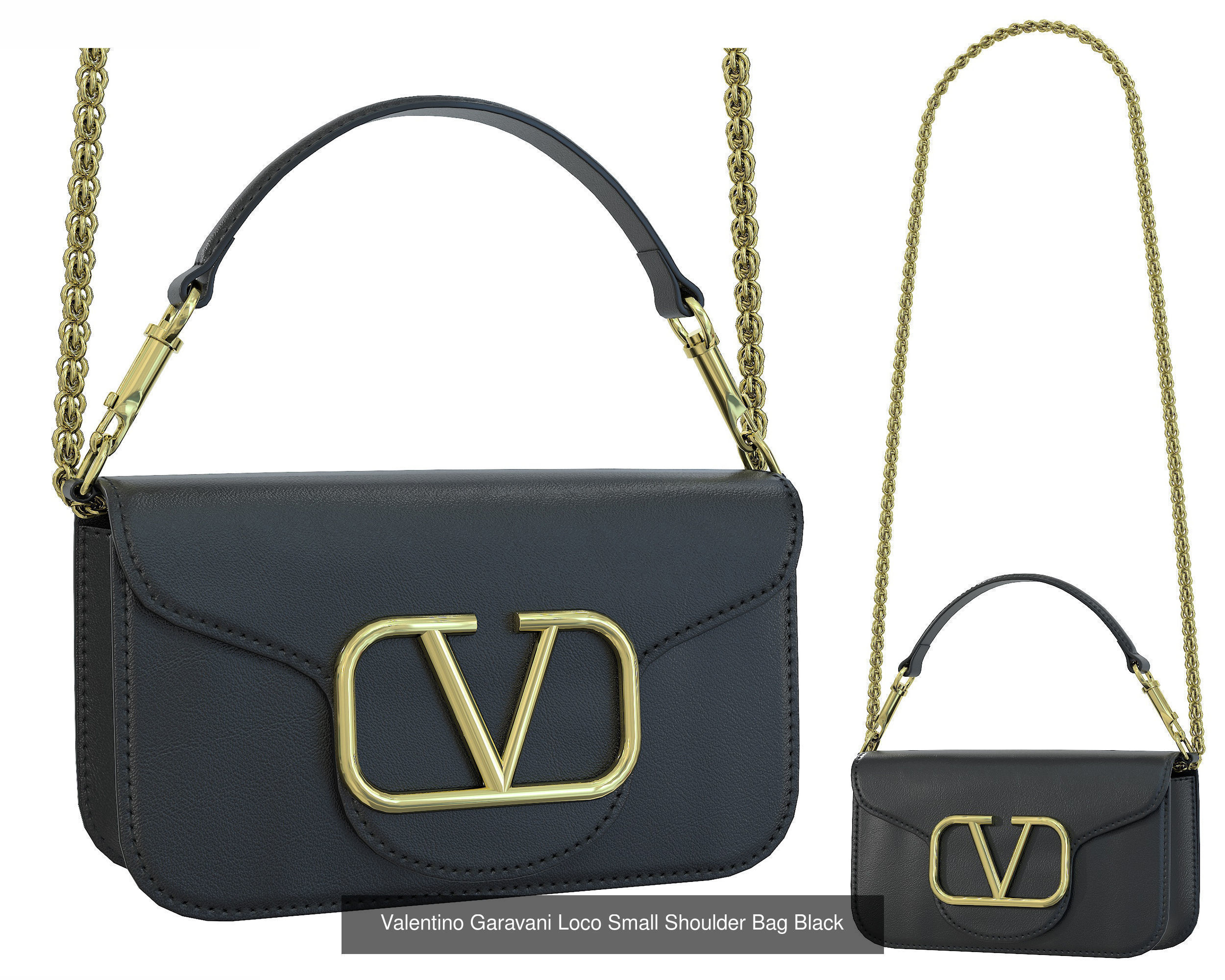 Valentino Garavani Loco Small Shoulder Bag 3D Model Collection_3