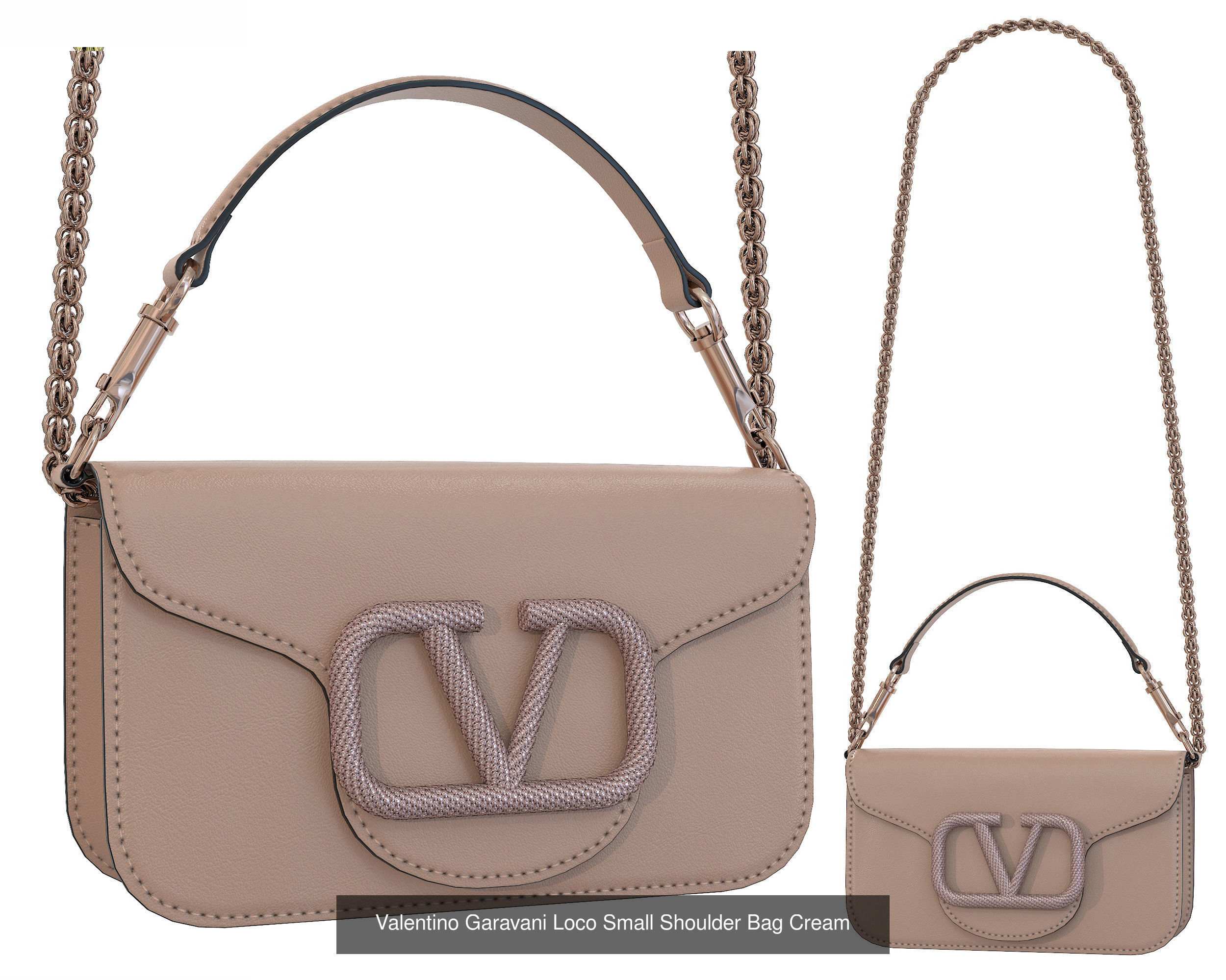 Valentino Garavani Loco Small Shoulder Bag 3D Model Collection_1