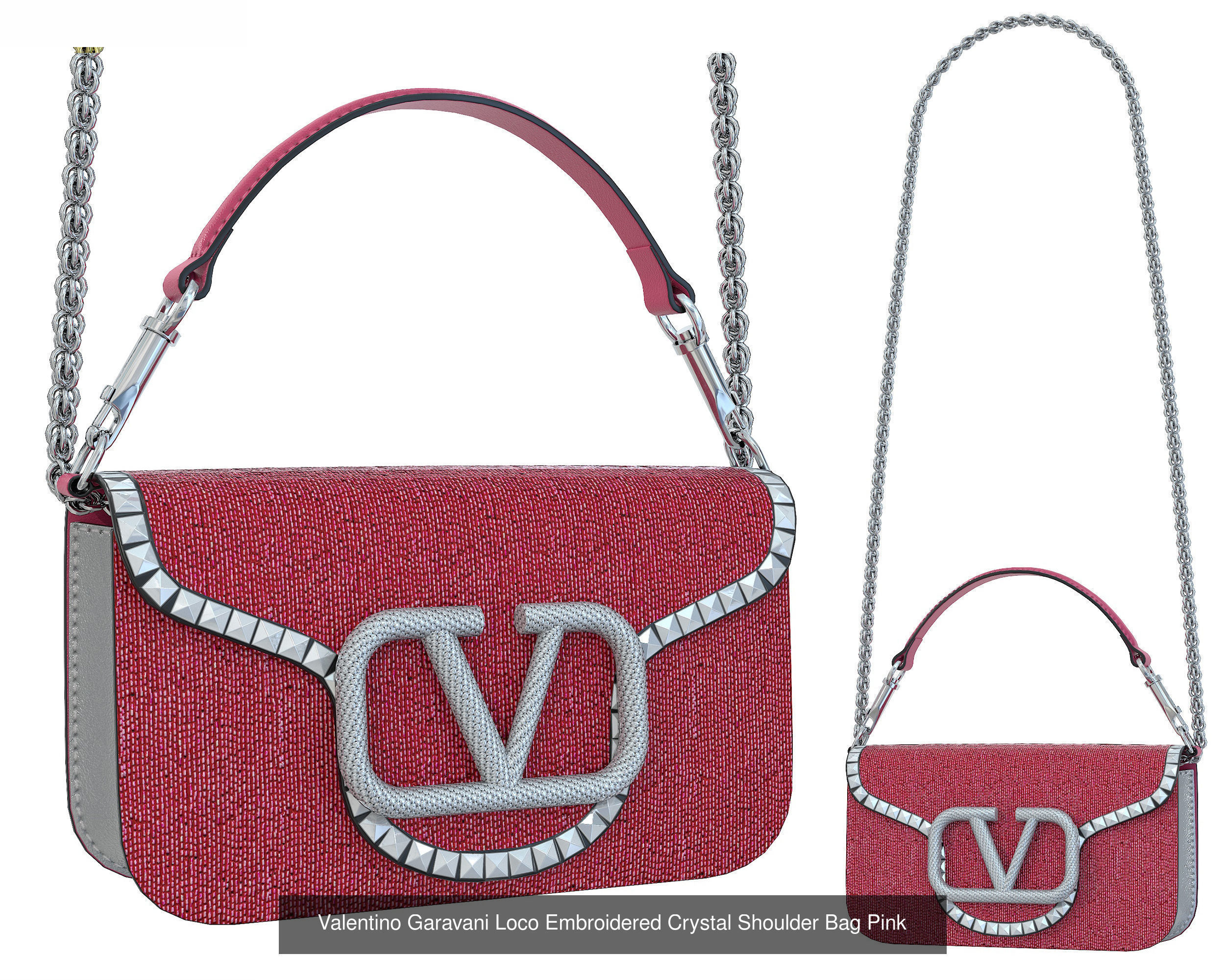 Valentino Garavani Loco Small Shoulder Bag 3D Model Collection_2
