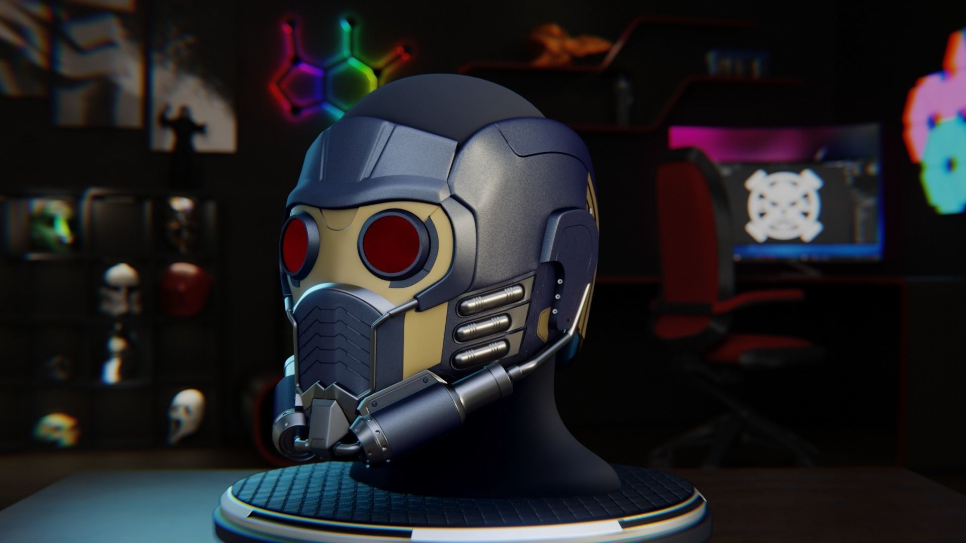 Star-Lord Helmet from Guardians of the Galaxy 3D print model_1