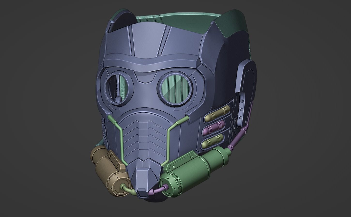 Star-Lord Helmet from Guardians of the Galaxy 3D print model_5